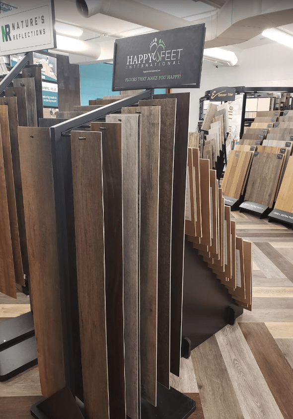 Flooring products at showroom