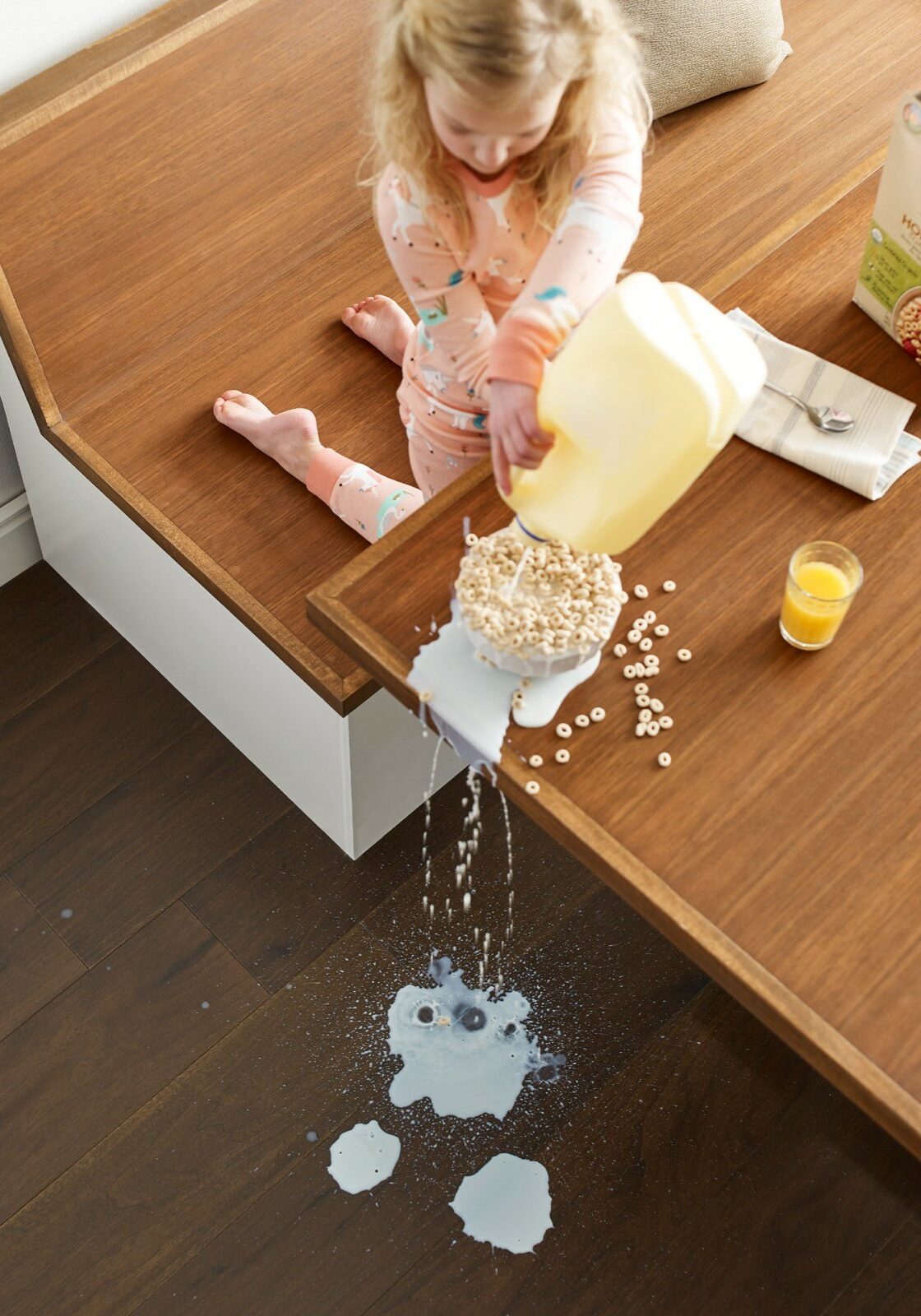 Milk spill cleaning | Budget Floors